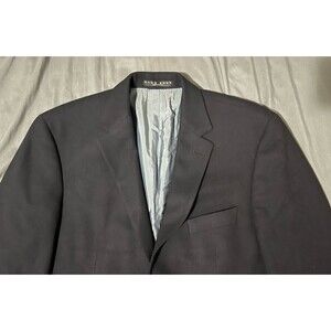 HUGO BOSS Men’s 40R Black Virgin Wool Herringbone Blazer Double Vented